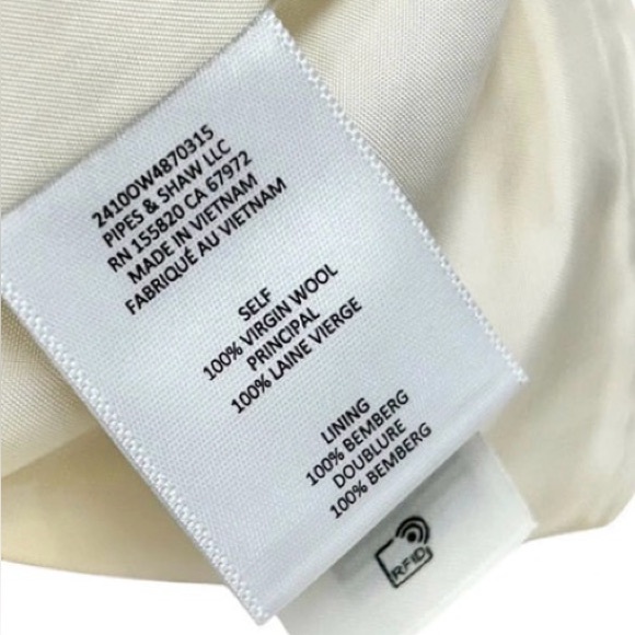 VERONICA BEARD Della Dickey double-breasted wool coat Ecru Cream Ivory L NWT - Picture 8 of 8